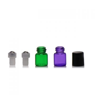 Wholesale small roll on glass bottle with metal roller ball 
