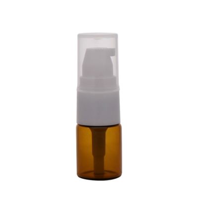 5ml Mini amber skin care glass pump sprayer lotion bottle 