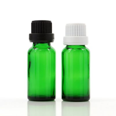 20ml green essential oil glass bottle glass vial bottle with screw cap 