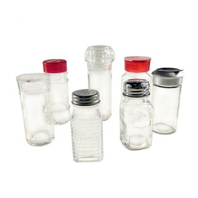 Unique 120ml 4oz Glass Clear Kitchen Storage Spice Jar For Herb Seasoning 