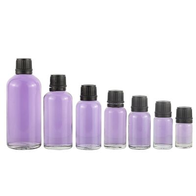 15ml 30ml 50ml 100ml cosmetic bottles essential oil glass bottle with black child-proof cap 