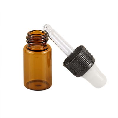 China Factory Export Cosmetics Containers And Packaging Amber Essential Oil Glass Bottle 