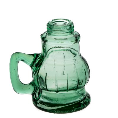 92 ml Light Green Alcohol Lamp Empty Glass Spirit Wine Bottle with Handle 