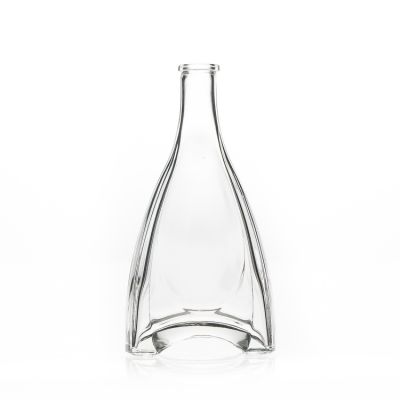 Flint Glass 500ml Wine Vodka Tequila Packaging Bottles 16oz Glass Bottle for Whisky with Cork Stopper 