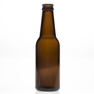 Factory Price 250ml Round Amber Brown beer Bottle Glass for Sale with Crown cap 