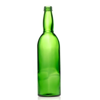 Clear Green Glass Bordeaux Bottle 600 ml Sparkling Wine Bottle 20 oz Glass Red Wine Bottle with Lids 