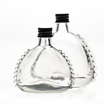 OEM Brand 50ml 2oz Mini Empty Clear Glass Spirit Wine Bottle for Whisky / Vodka / Brandy 
