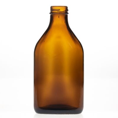 Factory Price 530ml Flat Square Amber Brown Whisky Wine Bottles 18oz Flat Liquor Bottle with Screw lids 