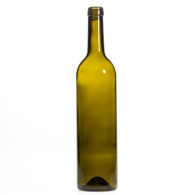 Coloured Empty Bordeaux Bottle 750 ml Liquor Bottle Glass Red Wine Bottle with Stopper 