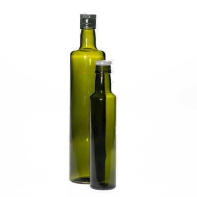 250ml 500ml 750ml Round dark green glass olive oil bottles 