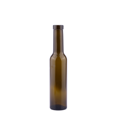 Wholesale 200ml round mini brown cooking olive oil glass bottles with cork caps