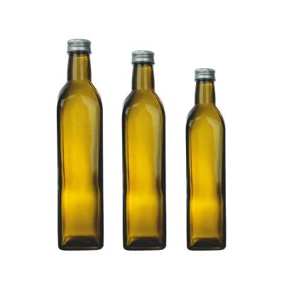 Empty round amber 250ml 500ml olive oil dispenser bottle glass bulk olive oil bottles wholesale with screw cap 