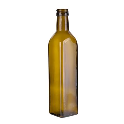 750ml Quadra amber olive oil glass bottle with screw cap 