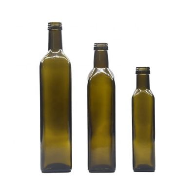 250ml 500ml 750ml Antique green/brown Olive Oil Bottle with Easy Pour Spout Set 