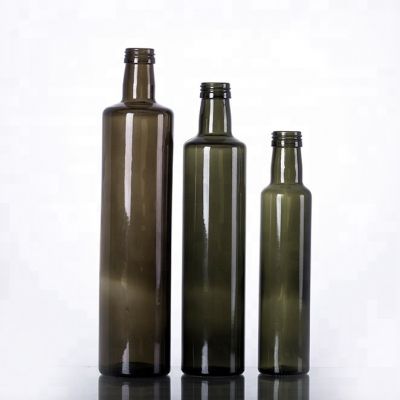 250ml / 500ml / 750ml sets of dark green olive oil glass bottle olive oil bottle sets 