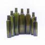 Customer empty 100ml 250ml 375ml 500ml 750ml dark green cylinder olive oil glass bottles with aluminum cap 