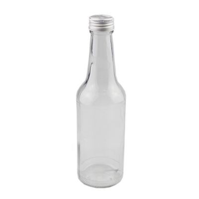 cylinder 250ml clear glass safflower oil bottle essential balm oil glass bottle with tin cap