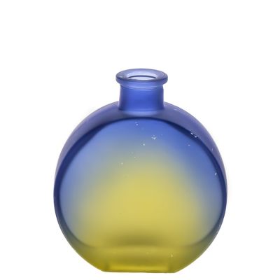 Factory Wholesale Matte Blue Glass Bottle 90ml Fragrance Reed Diffuser Glass Bottle 