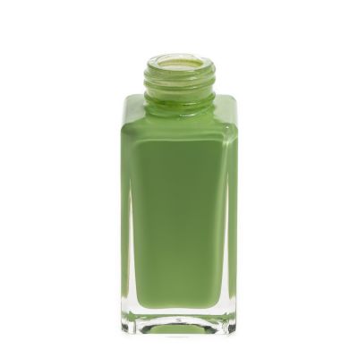 56 ml square shape clear green diffuser aroma glass bottle with seal and screw cap 