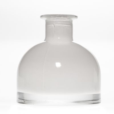 Opal White 50ml half ball shape clear diffuser aroma glass bottle with seal and Cork 