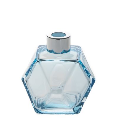 Factory Price Light Blue 100ml Fragrance Bottle Aroma Reed Diffuser Glass Bottle 