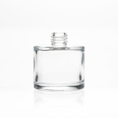 Room Decorative 50ml Round Empty Clear Glass Aroma Reed Diffuser Bottle with Aluminum Cap 