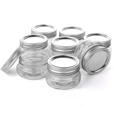 4oz Clear Round Mason Canning Jar Cake Jam Jelly Candle Candy Storage Jar