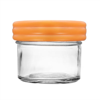 Food Grade 4oz 120ml Clear Round Glass Mason Jar Pudding Jar for Jam with Plastic Lid 