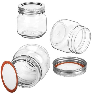 BPA FREE Mason Jars 8oz DIY Canning Jar With Regular Silver Lids and Bands