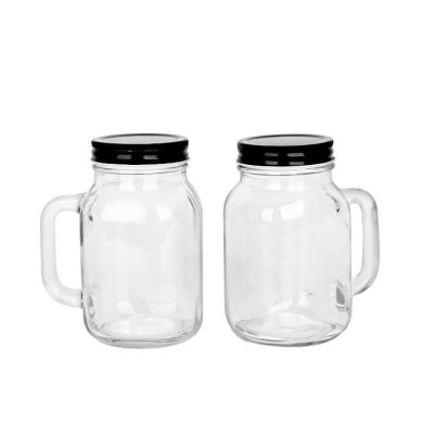 Hot 20oz 620ml Glass Mason Jar with Handle for Drinking Juice Tea 