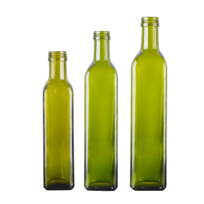 Popular olive oil and vinegar bottle glass bottle with aluminium screw cap 