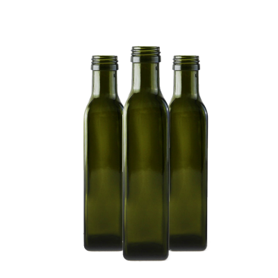 250ml square glass bottle olive oil packing supplier in china 
