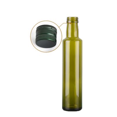Screw top transparent 250ml olive oil and vinegar bottle