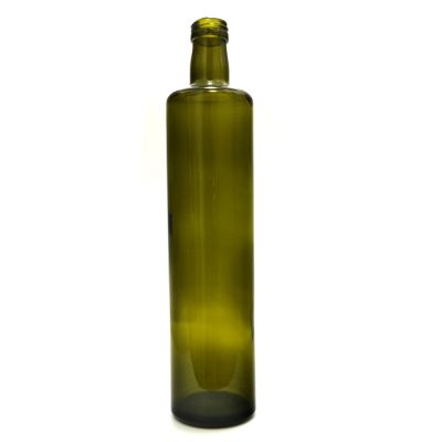 Olive oil bottle glass for antique green dark green color with aluminium cap 