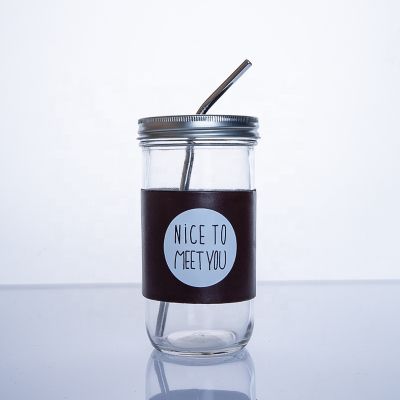 New Product Ideas 2020 Eco Friendly Empty Clear Frosted Glass Bottle 500ml Bubble Tea Juice Drink Bottle 