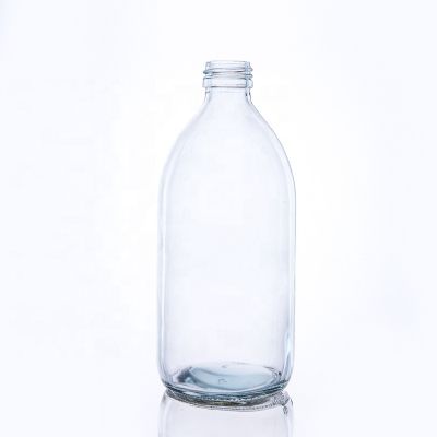 Simple Empty Clear Frosted Glass Bottle Kombucha Bottle Glass Milk Juice Drink Bottle China Products Manufacturers 