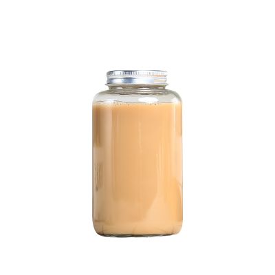 Disposable Empty 500ML Milk/Juice/Tea/Drink Glass Bottle With Aluminum Cover 