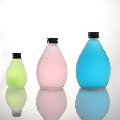 Design Frescor 300ml 350ml 500ml Glass Milk Tea Beverage Juice Bottle 