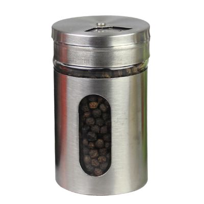 Wholesale Seal Luxury Shaker Glass Spice Jar Set With Metal Lids 
