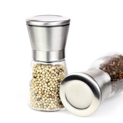 Wholesale Seal Stainless Steel Shaker Top Clear Spice 6oz 16oz Glass Jar Kitchen Glassware 
