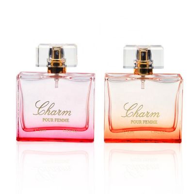 Wholesale 50ml Flat Square Perfume Spray Bottle Glass Cosmetic Containers Empty Glass Bottle With Spray Mist Cap 