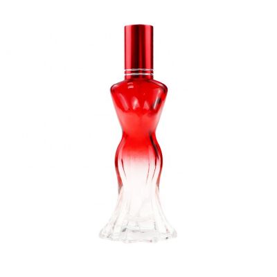Unique High End 40ml Slim Red Dress Woman Body Shape Perfume Bottle 