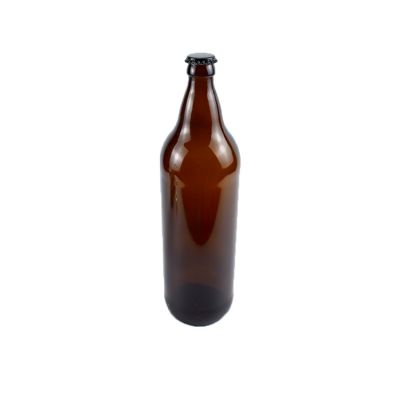 1000ml brown glass amber empty beer liquor bottle crown cap for sale 