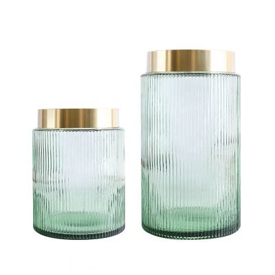 wholesale clear nordic colored cylinder flower glass vase 