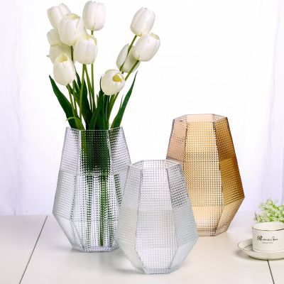 2019 new design clear glass vase gold glass vase/fashion stylish/murano glass vase 