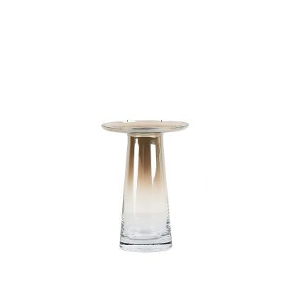 New Product Discount Modern Minimalist Home Decoration High Temperature Blowing Polishing Flat Glass Flower Vase