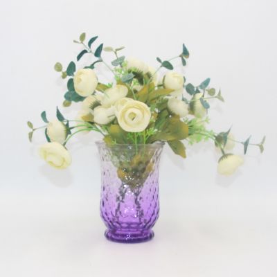 Home Decoration Textured Glass Vase 