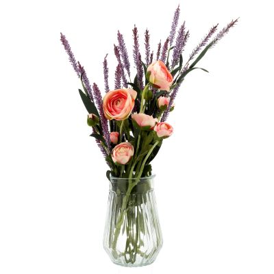 Cheap Colorful Decorative Home Tabletop Glass Flower Vase 