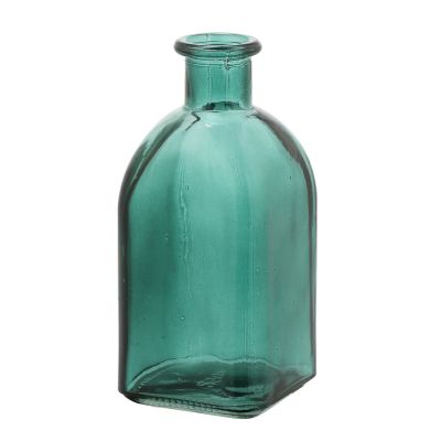 Square Glass Bottle Flower Vase 