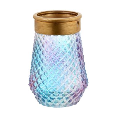 Custom Colored Home Tabletop Decorative Modern Flower Glass Vase 